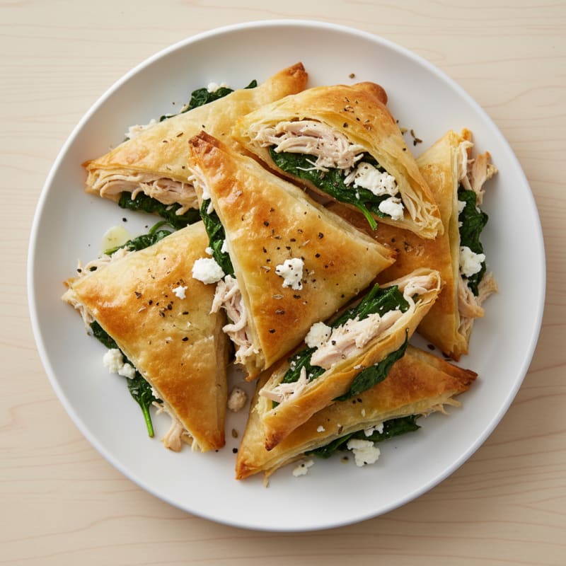 Spinach and Feta Phyllo Triangles