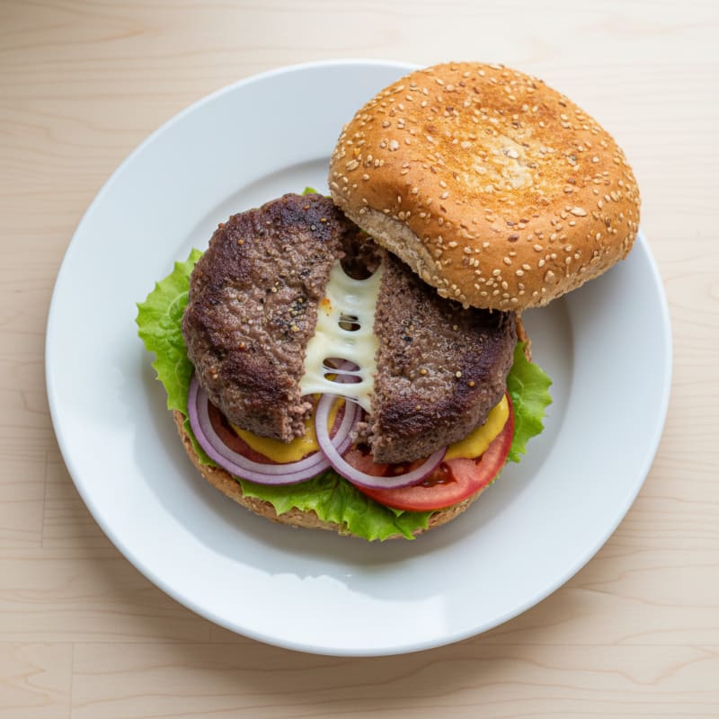 Mozzarella Stick Beef Burger