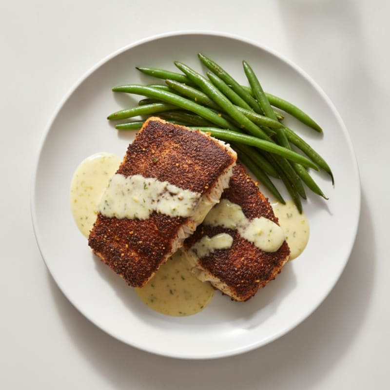 Cajun Blackened Catfish with Lemon Aioli
