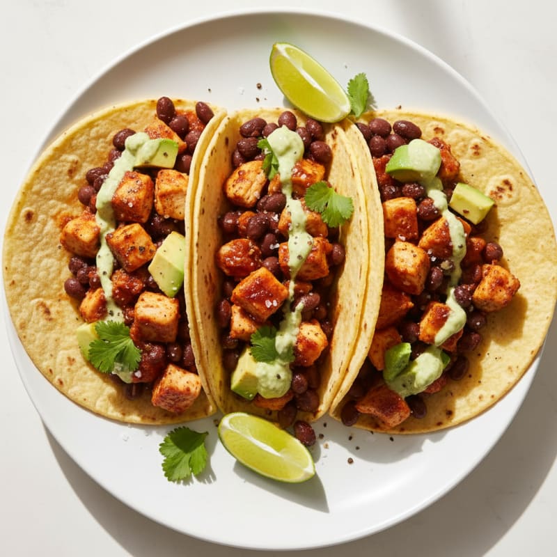 Smoky Chipotle Chicken and Black Bean Tacos