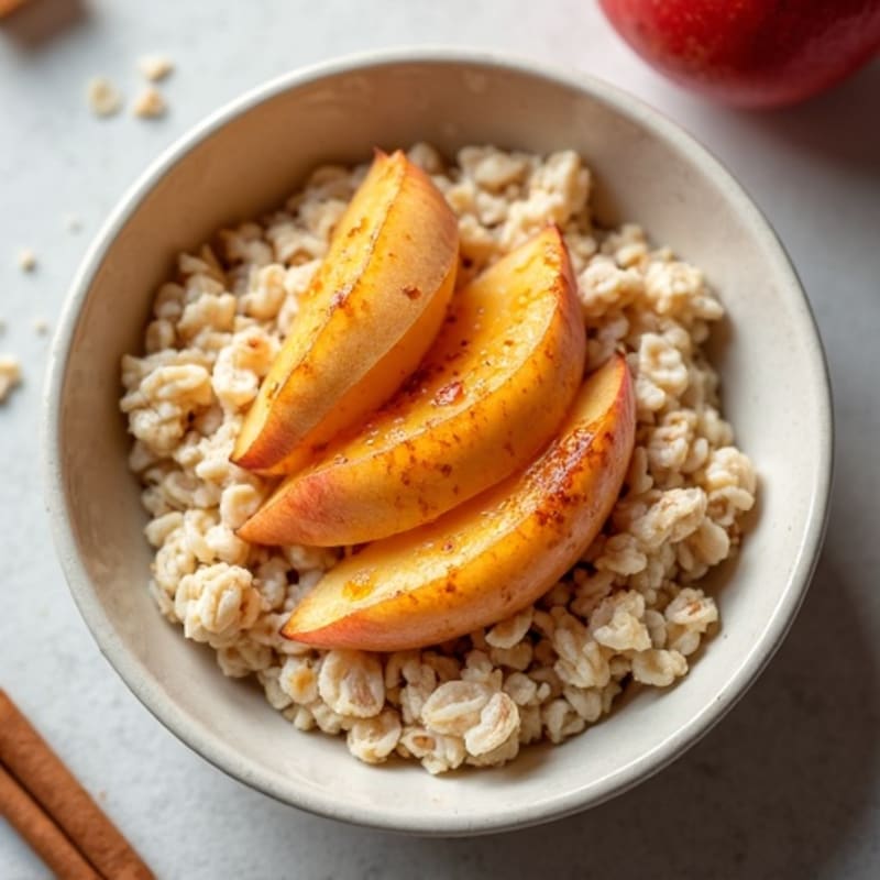 Warm Cinnamon Apple Protein Baked Oats
