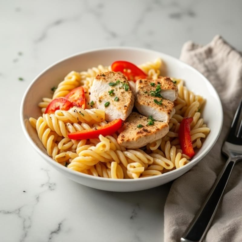 Creamy Chicken and Bell Pepper Pasta