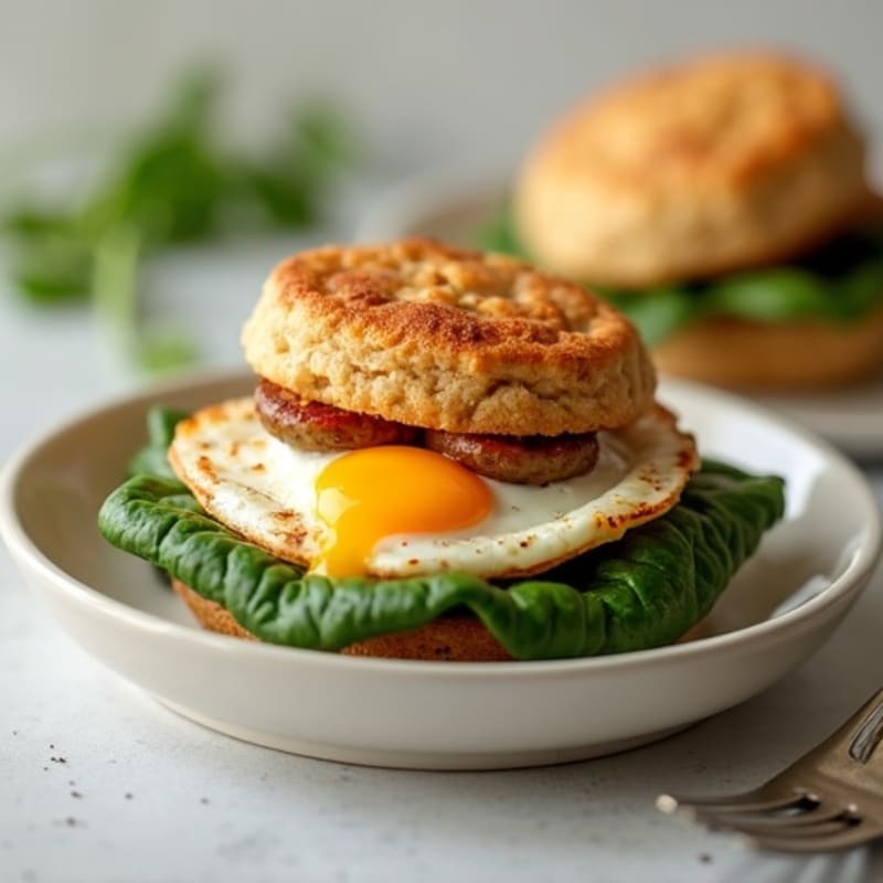Egg White and Italian Sausage Muffin with Spinach