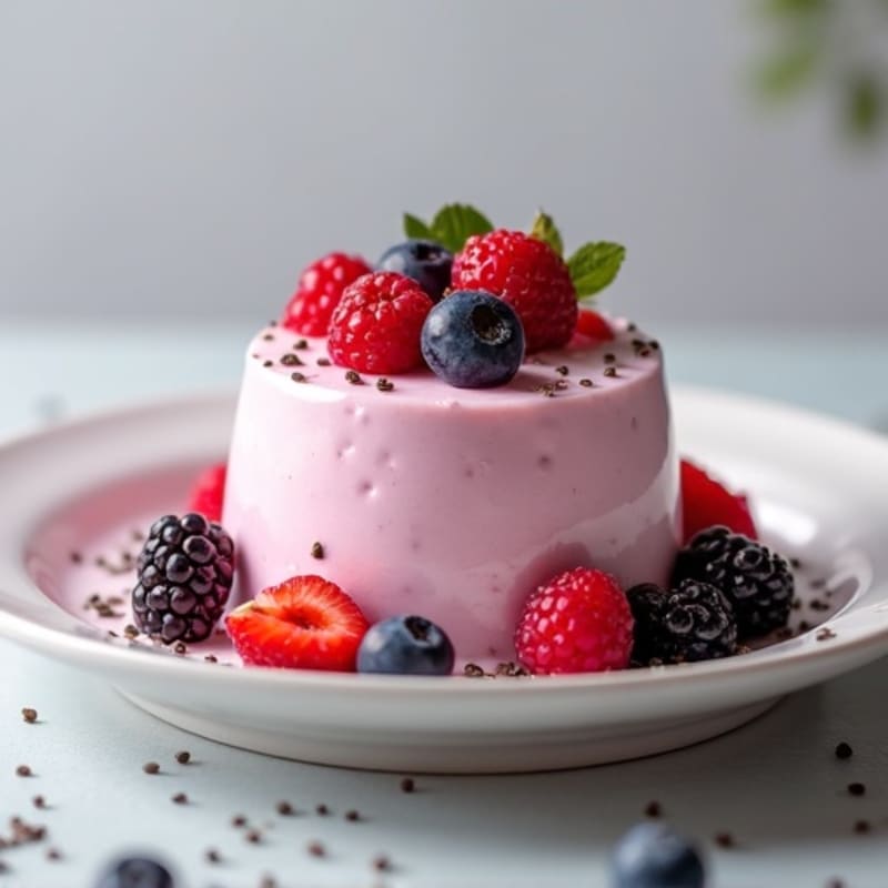 Silky Greek Yogurt Protein Mousse with Berries
