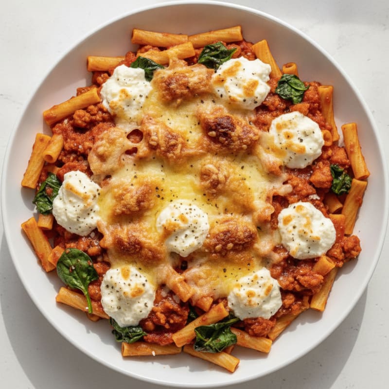 Classic Baked Ziti with Ricotta