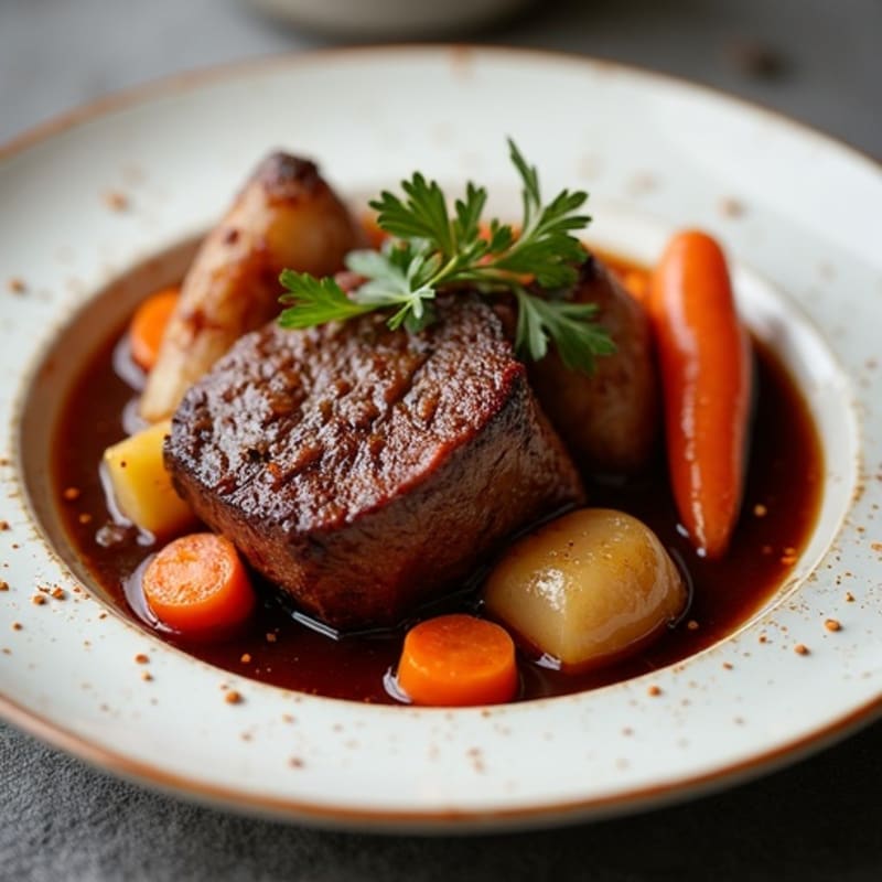 Red Wine Braised Beef with Root Vegetables