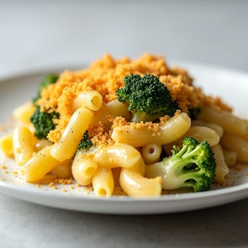 Protein-Packed Creamy Baked Mac with Crispy Topping
