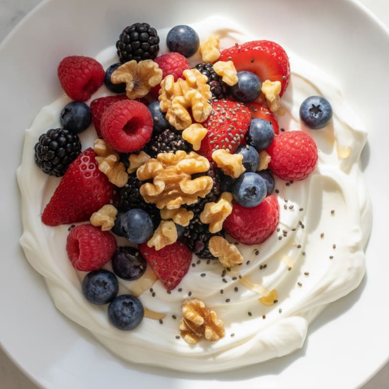 Creamy Greek Yogurt Protein Bowl with Mixed Berries
