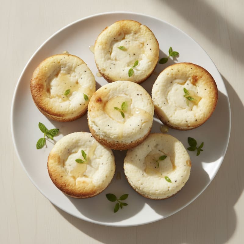 Mini Baked Vanilla Bean Cheesecakes