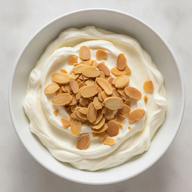 Creamy Vanilla Protein Yogurt with Almonds