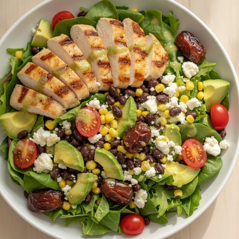 Grilled Chicken Cowboy Salad with Dates