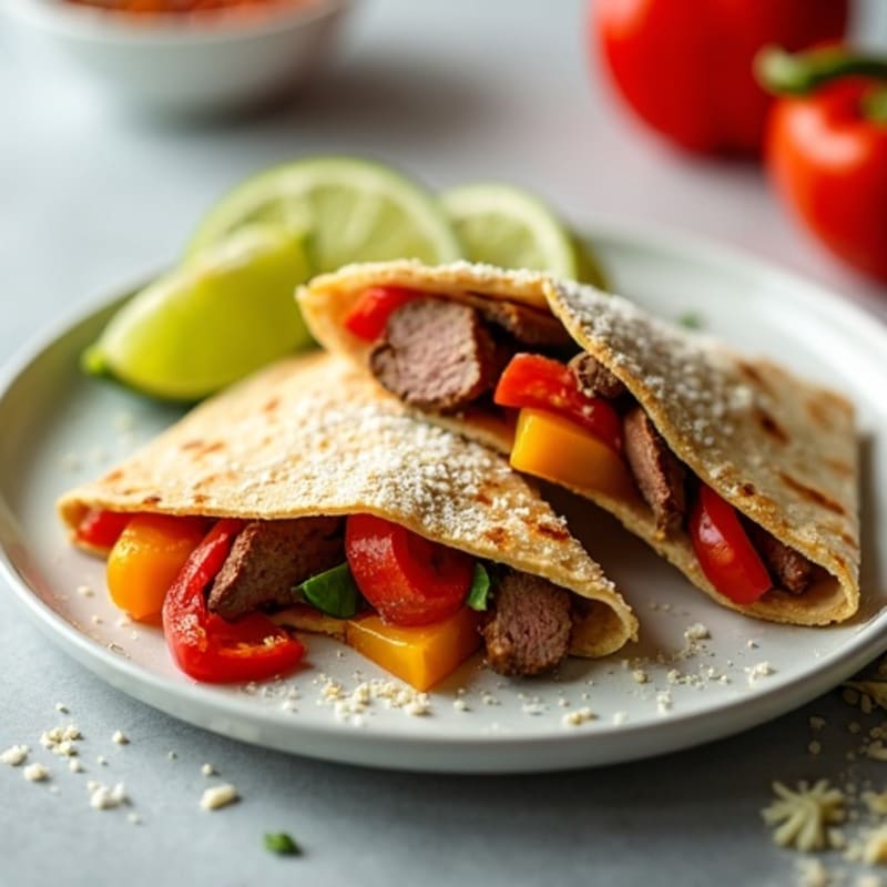 Lime-Marinated Steak and Bell Pepper Quesadillas