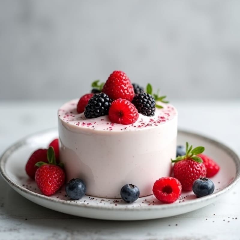 Creamy Greek Yogurt Protein Mousse with Berries