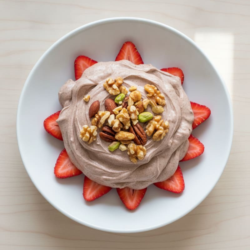 Greek Yogurt Protein Mousse with Mixed Nuts