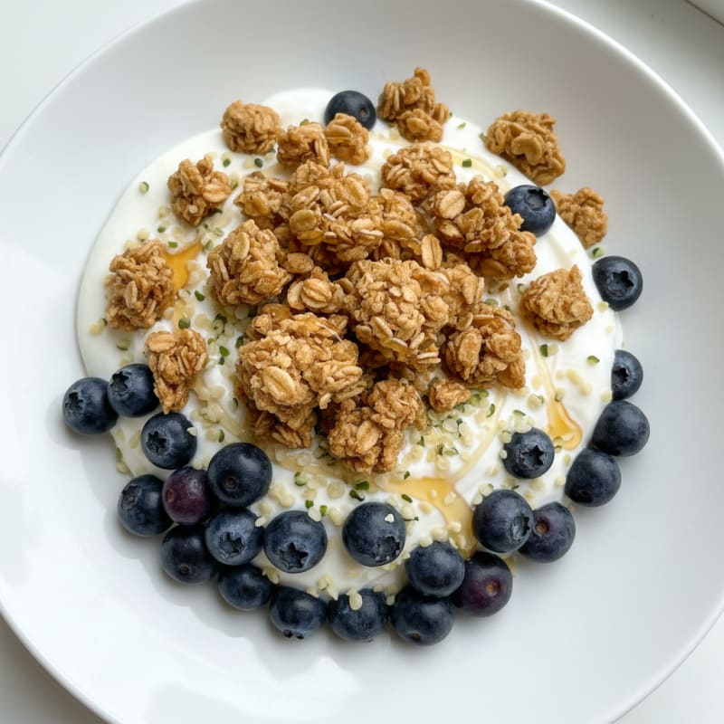 Greek Yogurt Parfait with Protein Granola and Berries