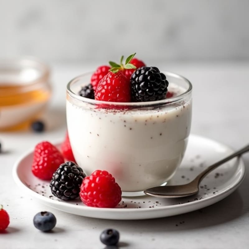 Creamy Greek Yogurt Protein Pudding with Mixed Berries