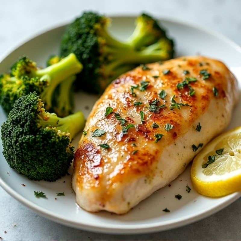 Sheet Pan Lemon-Herb Chicken and Crispy Broccoli