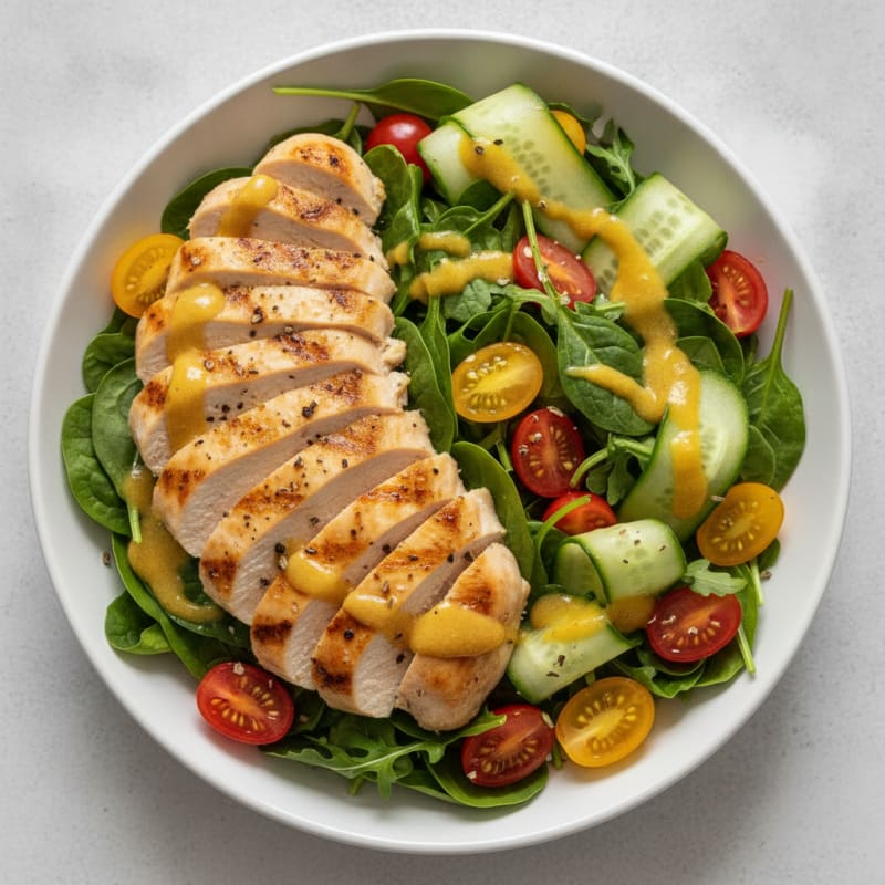 Zesty Grilled Chicken Salad with Tangy Vinaigrette