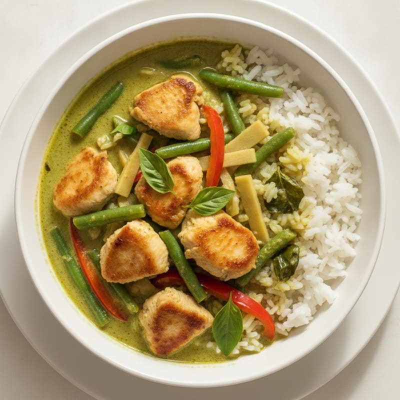 Aromatic Chicken Thai Green Curry