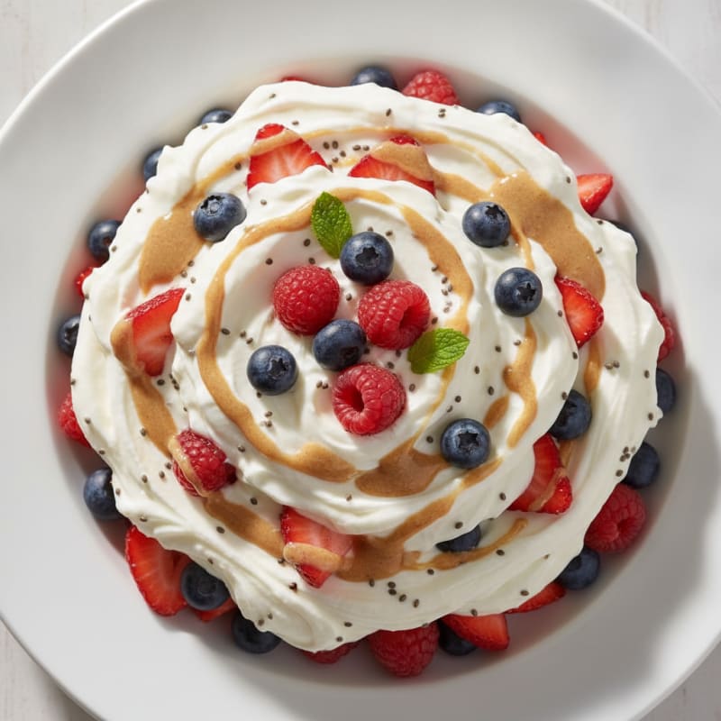 Silky Greek Yogurt Protein Pudding with Berries