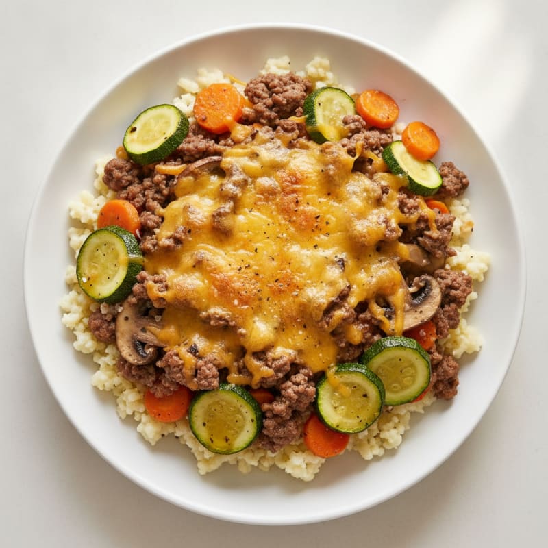 Beef and Roasted Vegetable Bake