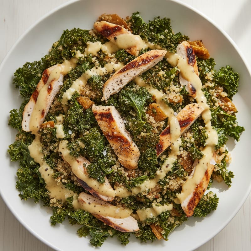 Roasted Kale and Quinoa Salad