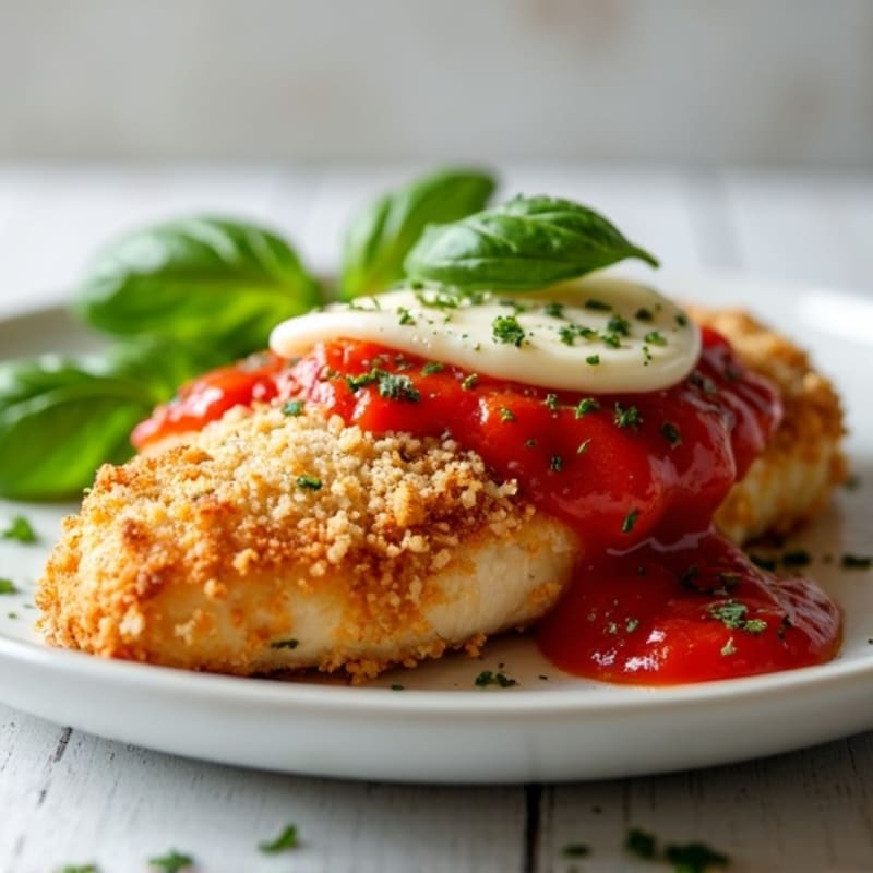 Crispy Baked Chicken Parmesan with Fresh Herbs