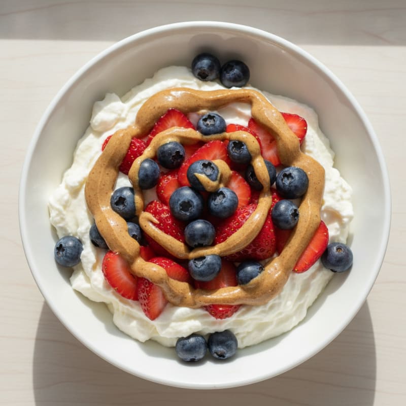 Creamy Vanilla Protein Yogurt with Mixed Berries