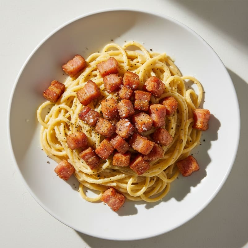 Classic Carbonara with Crispy Pancetta