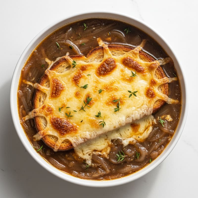 Classic French Onion Soup with Gruyere