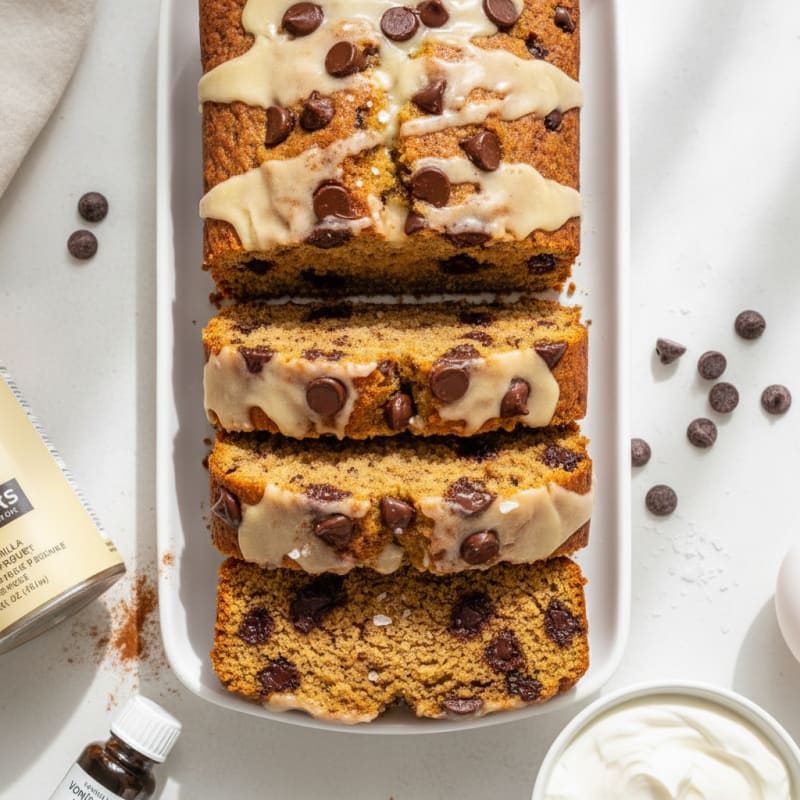 Chocolate Chip Pumpkin Bread Loaf