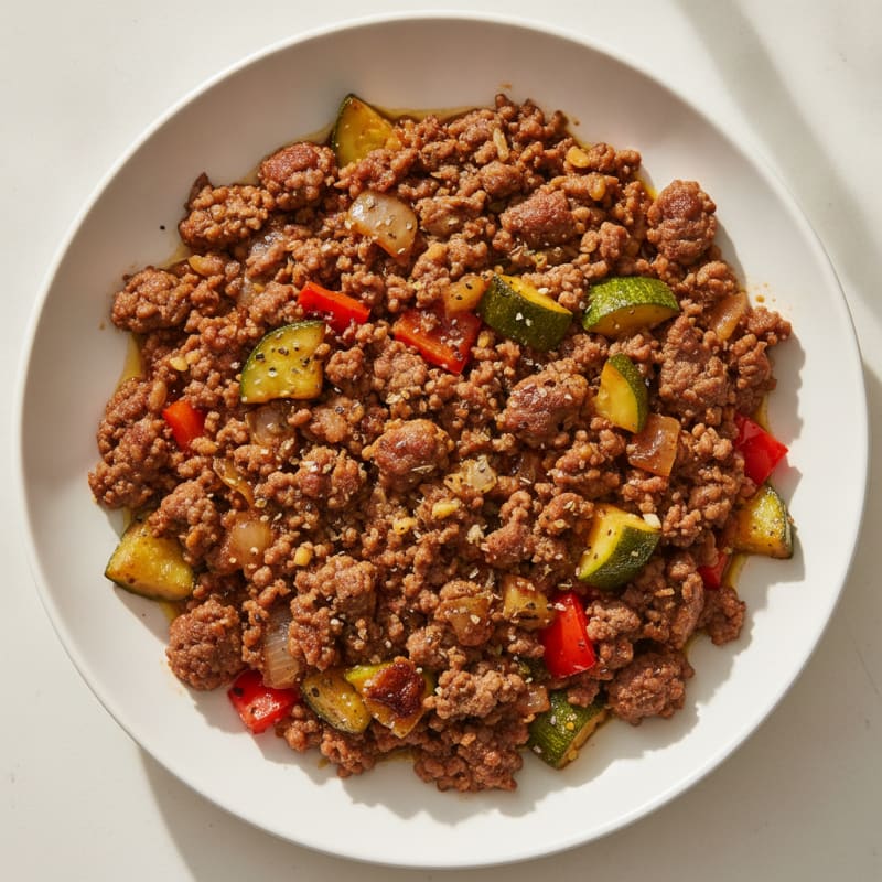 Savory Minced Meat and Vegetable Skillet