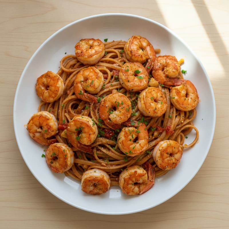 Spicy Calabrian Chili Shrimp Linguine