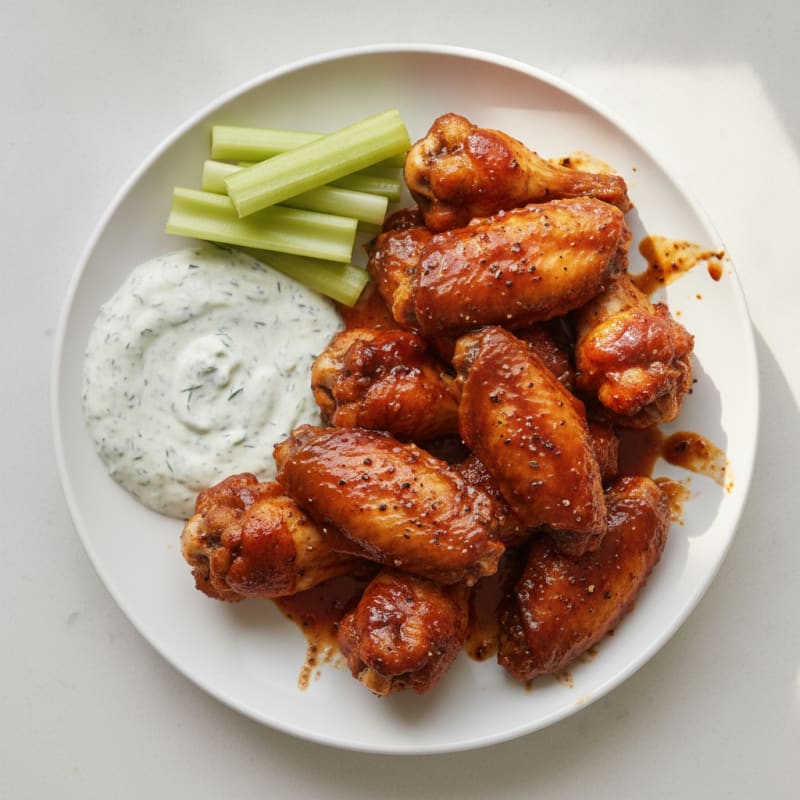 Spicy BBQ Glazed Chicken Wings