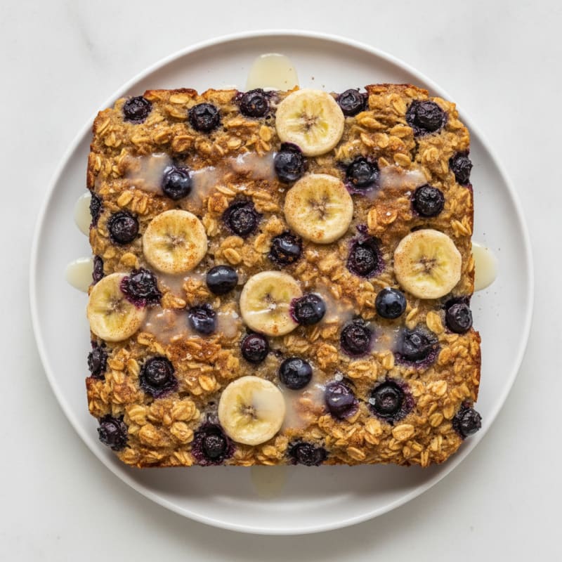 Blueberry Banana Baked Oatmeal