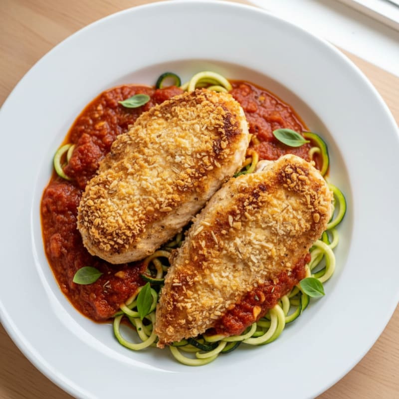 Parmesan-Crusted Chicken with Marinara