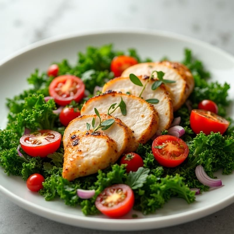 Herb-Roasted Chicken and Crispy Kale Salad