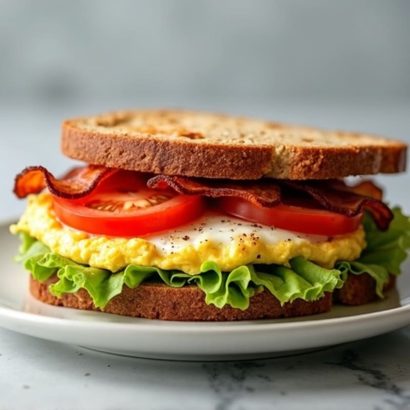Crispy Bacon and Creamy Avocado BLT with Eggs