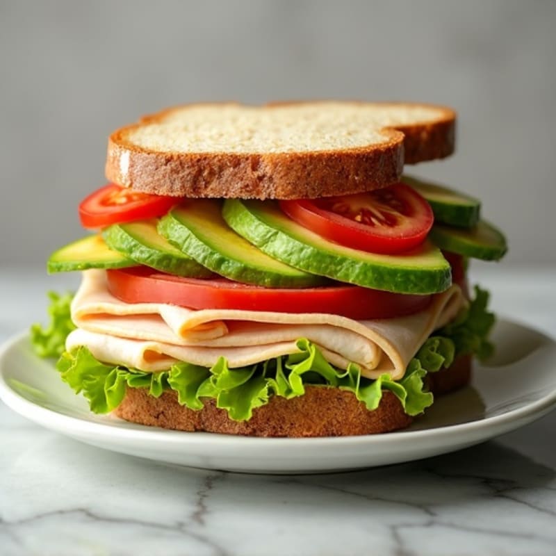 Stacked Turkey Club with Fresh Avocado