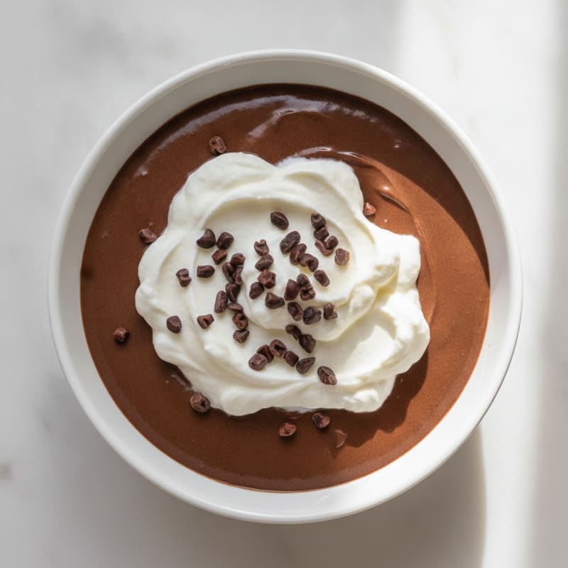 Silky Chocolate Protein Pudding with Greek Yogurt