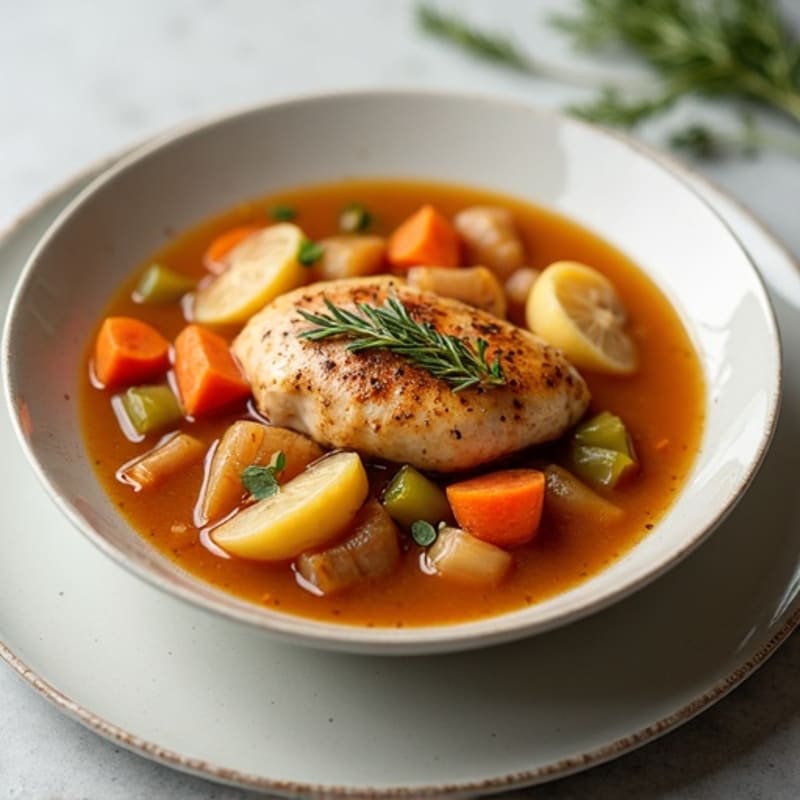 Slow Cooker Tender Chicken and Root Vegetable Stew