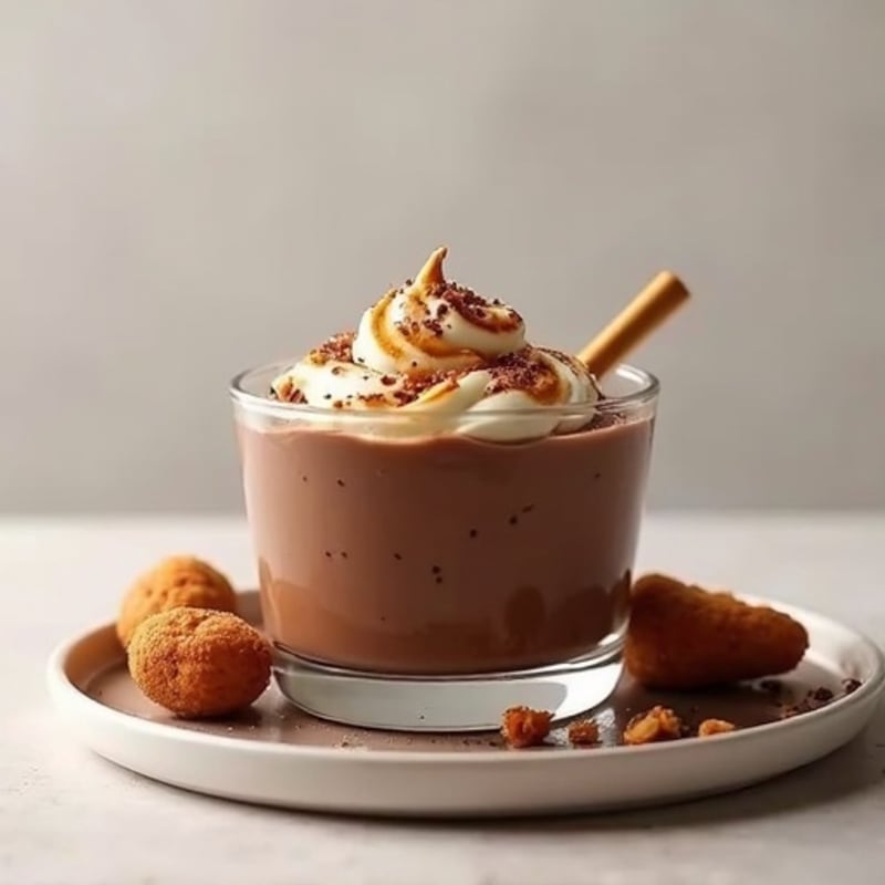 Silky Chocolate Protein Pudding with Almond Butter Swirl