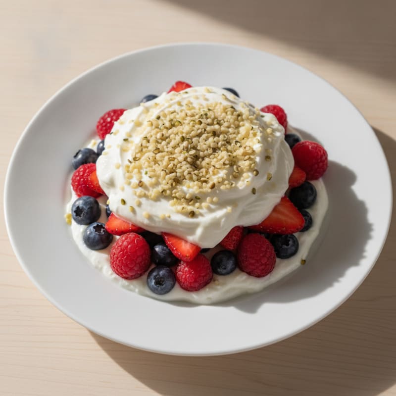 Greek Yogurt Protein Parfait with Mixed Berries