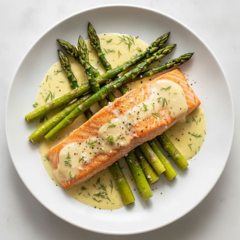 Baked Salmon with Lemon-Dill Sauce