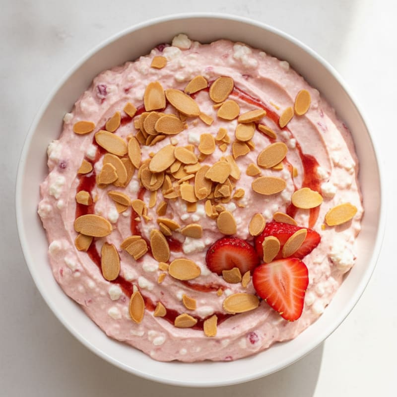 Silky Cottage Cheese and Strawberry Protein Mousse