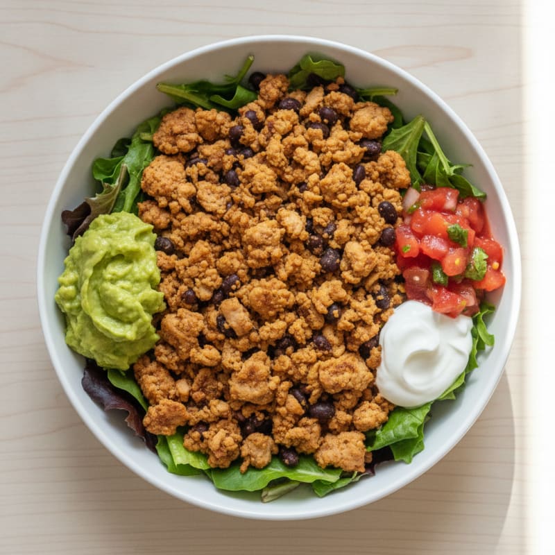 Savory Turkey Taco Bowl with Zesty Salsa