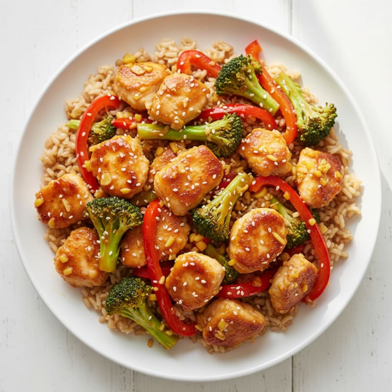 Crispy Orange-Glazed Chicken Stir-Fry