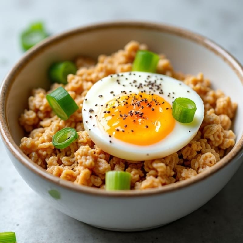 Protein-Packed Savory Oats with Soft-Boiled Eggs
