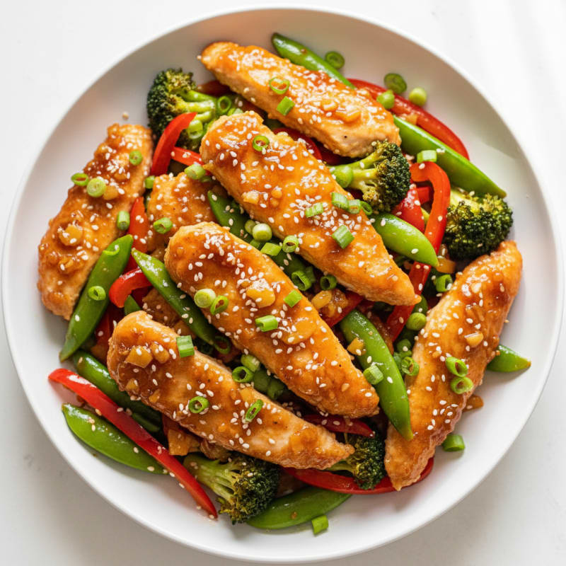 Crispy Honey-Garlic Chicken Stir-Fry