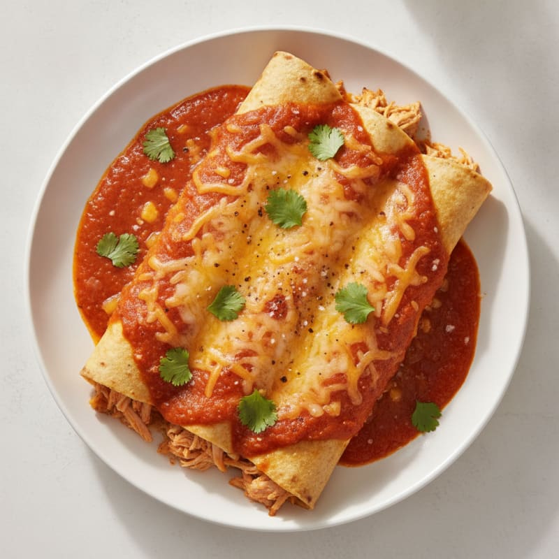 Chicken Enchiladas with Ranchero Sauce